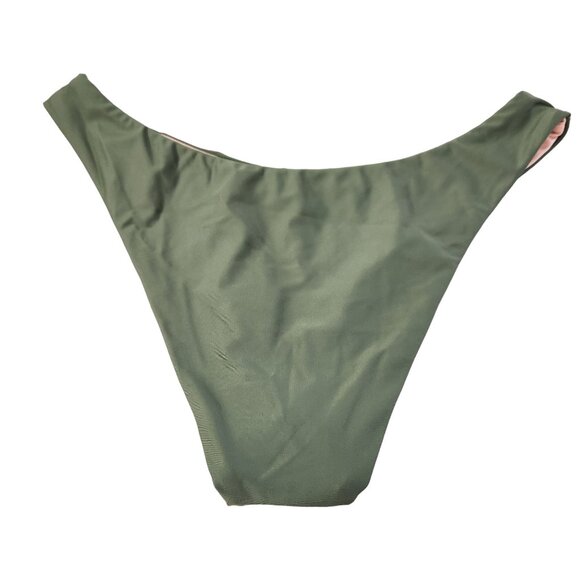 J. Crew Green Curved Waist Cheeky Bikini Bottom New With Tags Womens Size S - Picture 2 of 16